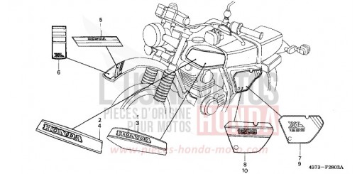 STRIPE/EMBLEM (EXCEPT XL125SB,C-CM) XL125SB de 1981